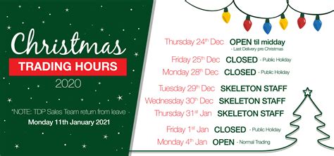 trading hours christmas day